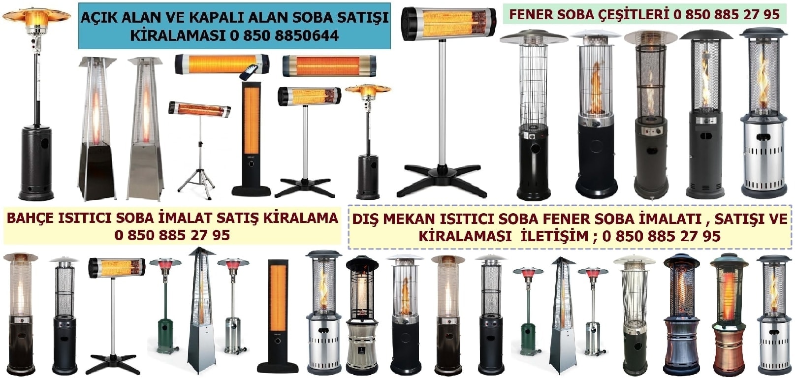 Adana palmiye mantar piramit fener soba satışı imalatı kiralaması